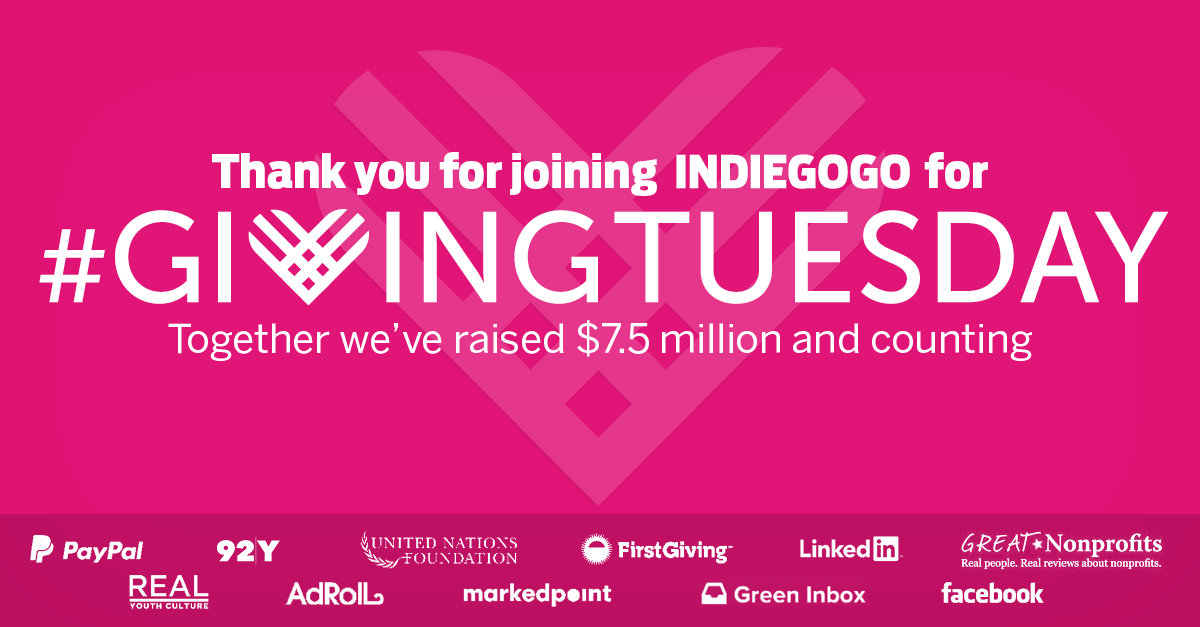 Indiegogo #GivingTuesday