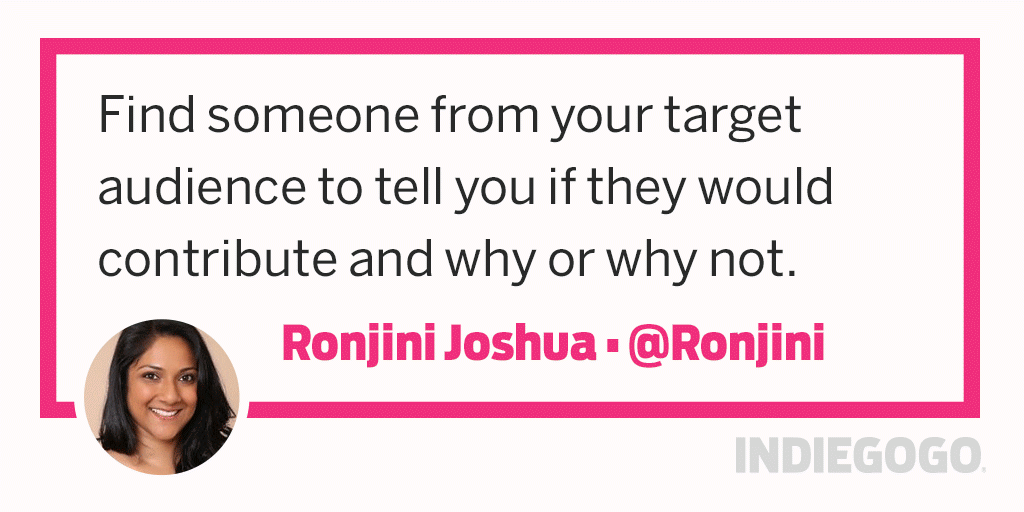 crowdfunding best practices Ronjini Joshua