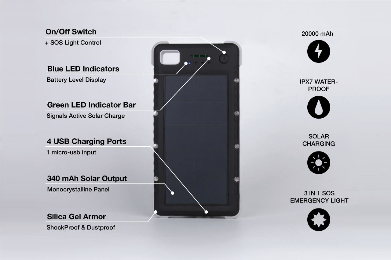 SOS Solar Battery Charger